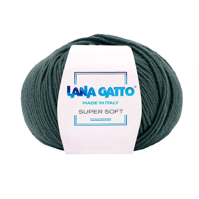 Gomitolo 100% Pura Lana Vergine Merino Extrafine, Lana Gatto Linea Super Soft - Tonalità Verde